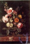 unknow artist Floral, beautiful classical still life of flowers.050 painting